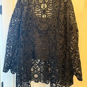 Natori Black Lace Cami and jacket